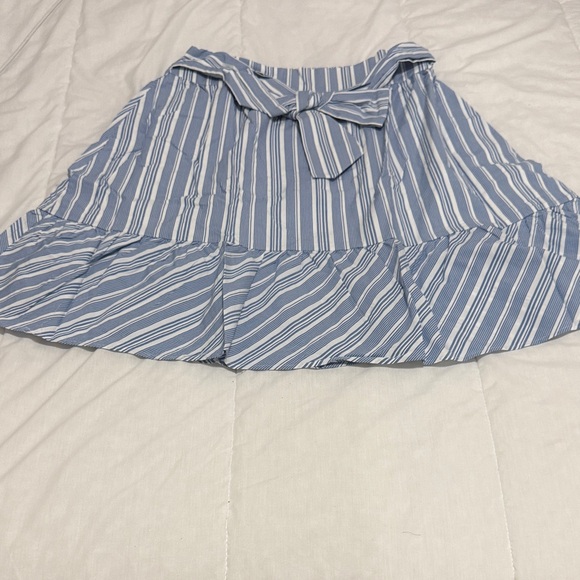 J. Crew Blue and White Striped A-Line Skirt - Picture 1 of 14